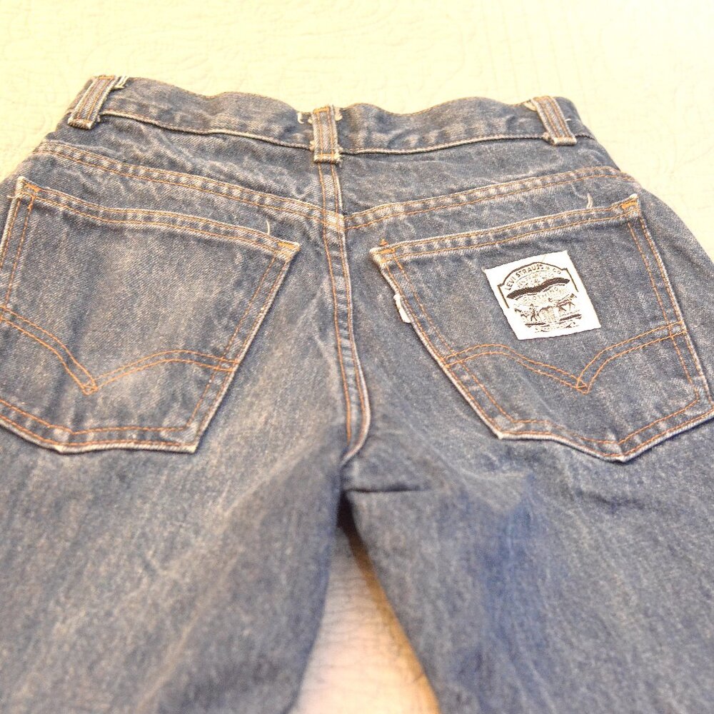 Levi Strauss Vintage Blue Jeans w/ White Label & Tag Size (Est) 26" x 32" Mens